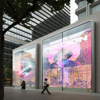 Écran publicitaire intérieur mural à LED transparente HD couleur pleine, nouvelle conception, tactile, compatible SDK, indice de protection IP65