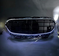 Grille d'admission GT Starry Sky W214 pour modèles 2024 Mercedes-Benz Classe E 260L 300L, grille avant éclairée en plastique avec maille centrale