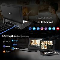 Mezclador de Video HDMI de 4 Canales AVMATRIX Shark H4 Plus, Pantalla LCD de 10.1 Pulgadas, Transmisión RTMP SRT, Grabación para Transmisión en Vivo de Iglesias