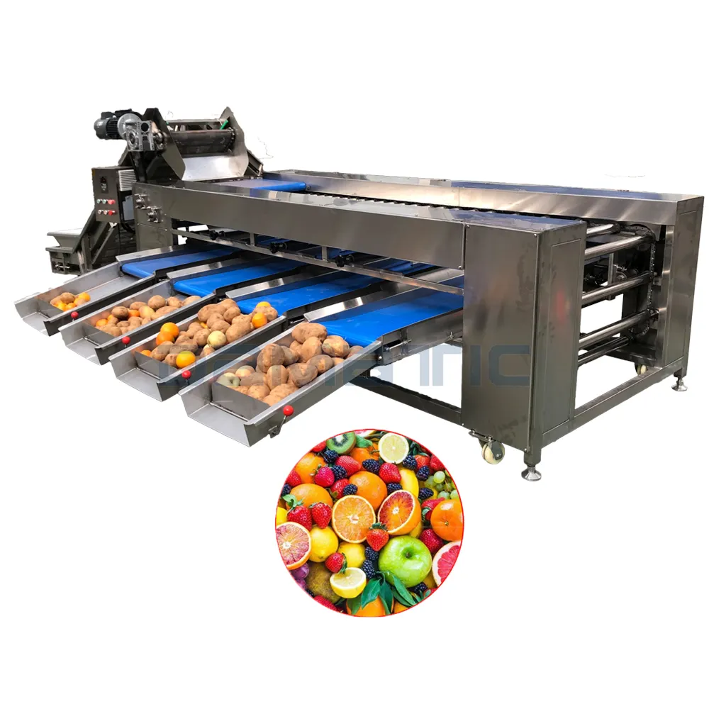 Damatic Hot Selling Round Fruits Vegetables Selection Sorting Roller Grading Machine For Farms