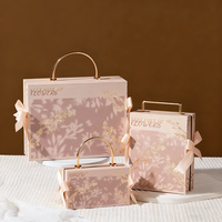 Luxuriöse Schmuckbox mit Magnetverschluss und Metallgriff Kosmetik- und Parfümverpackung Hochwertige Schmuck-Geschenkbox für Hochzeiten