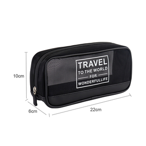 Custom Logo Canvas Travel Dopp Kit Multi Color Zipper Wash <b>Bag</b> With Hand Strap OEM Business Corporate Promotional Gift Pouch - Product Image 5