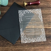 Letrero Acrílico Transparente Rectangular Personalizado con Impresión UV, Moderno, para Invitaciones de Cumpleaños y Boda, Regalos y Decoración para Fiestas
