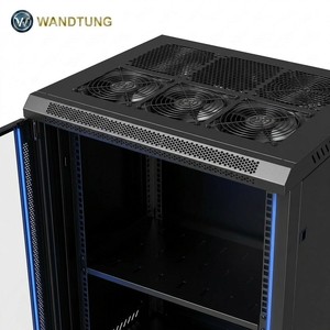 Armoire de serveur murale 19 pouces 9U pour centre de données avec tiroir, étagère et compartiment de rangement - Product Image 4