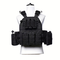 Poids de la plaque extérieure 1000D Oxford gilets tactiques corps poitrine plate-forme réglable multi-poches MOLLE sac tactique poitrine