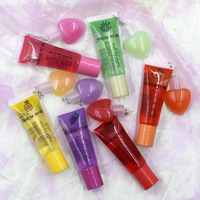 OEM ODM OBM Private Label 24 stuks Hydraterende Hartvormig Liefdesdesign Nieuwe Fruit Charm Transparante Kleurloze Lip Olie