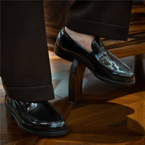 รองเท้าลำลองผู้ชายสไตล์อังกฤษ, รองเท้าลำลองแบบ Penny Loafer, รองเท้าลำลองสไตล์ธุรกิจทำมือ - Product Image 2