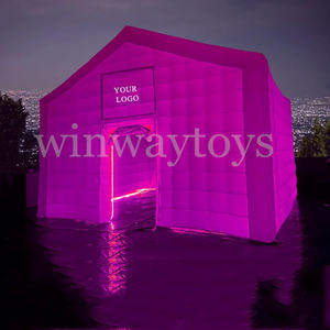 Tienda de campaña inflable para discoteca con luces, carpa para fiesta, Gazebo cuadrado blanco, sala de eventos, carpa, casa - Product Image 2