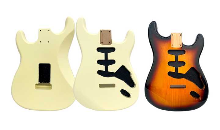 Ufinished Nitrolacquer Polyurethane Electric Guitar Body Matt Alder Wood ST Guitar Body