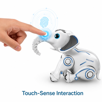 Jouet robot éléphant dansant télécommandé électrique en plastique, fonction 'Suivez-moi', musical, contrôlé par application, portée 60m, intérieur-extérieur, pour les âges 5-14 ans