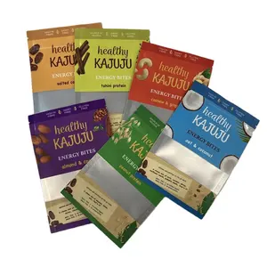 90 ग्राम 200 ग्राम ऊर्जा काटने के लिए कस्टम प्रिंटिंग क्राफ्ट पेपर ज़िपलॉक बैग पैकेजिंग जिपलॉक बैग