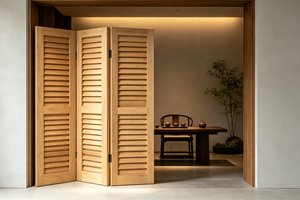 Paravent pliable en bois, écran de séparation pour salon, chambre, hôtel - Product Image 4