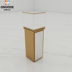 High-end Small Jewelry Display Stand Custom <b>Corner</b> Tower Jewelry Showcase Glass Case White Jewelry Window Display <b>Cabinet</b> - Product Image 5