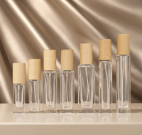Bouteilles de parfum en verre en gros avec couvercle en bois, flacon de parfum portable, flacon d'échantillon cosmétique