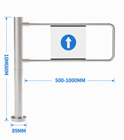 Tourniquet à battants en acier inoxydable 304 à double entrée pour supermarché avec contrôle d'accès et anti-tailgating