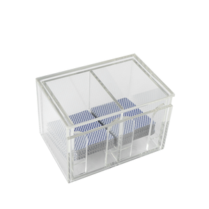 Caja de dos lados Casino 8 barajas acrílico transparente naipes descarte titular - Product Image 3