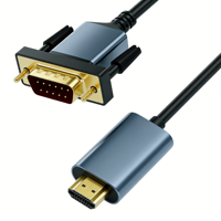Cable HDMI a VGA de 2 Metros, 1080P, Full HD, Adaptador HDTV a VGA, Conexión Plug and Play para Laptop, PC, Monitor, Proyector, TV