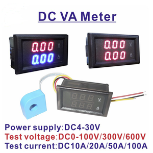 Voltmetro Amperometro Digitale YB28VA DC 10A 20A 50A 100A 0-100V 300V 600V con Sensore Hall LED, Tester Doppio Ampere Volt - Product Image 4