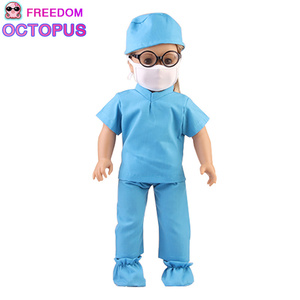 ชุดคอสเพลย์ตุ๊กตาแฟชั่นอเมริกันขนาด 18 นิ้ว ชุดหมอพร้อมอุปกรณ์เสริมสำหรับเด็กผู้หญิง ลดราคาสุดฮอต - Product Image 6