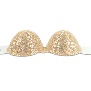 工場直販女性用ストラップレスオープンバックブラ粘着性再利用可能ギャザリングブラ見えないプッシュアップシリコンブラ - Product Image 6