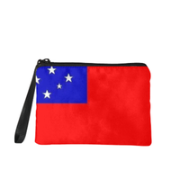 Porte-monnaie drapeau de Samoa, pochette zippée compacte, organiseur de billets, rangement pour cartes, accessoire cadeau, pour le quotidien