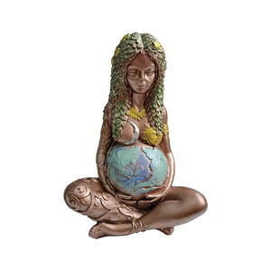 Vente en gros Nouvelle Statue en Résine Mère Terre Dorée Pachamama Déesse Sculpture Gaïa Offre Spéciale - Product Image 1
