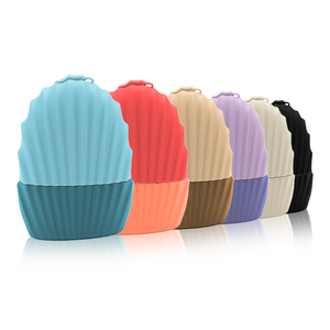 Rouleau de massage facial en silicone en forme de coquille pour la relaxation, idéal pour la maison et les voyages - Product Image 1