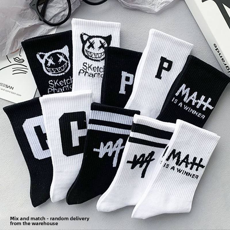 Wholesale Mid-Calf Socks Women's Sports Socks Little Devil Men's Sweat-Absorbing Basketball Long Socks