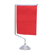 Drapeau de table promotionnel pas cher avec mât en acier inoxydable