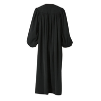Robes de baptême à plis noirs de qualité supérieure bon marché avec manchettes élastiques