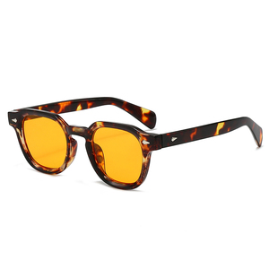 Gafas de Sol Redondas Estilo <span class=keywords><strong>Johnny</strong></span> Depp, Retro, con Lentes Transparentes Color Océano, Logotipo de Marca Personalizado, Protección UV400, Modelo 3974 - Product Image 4
