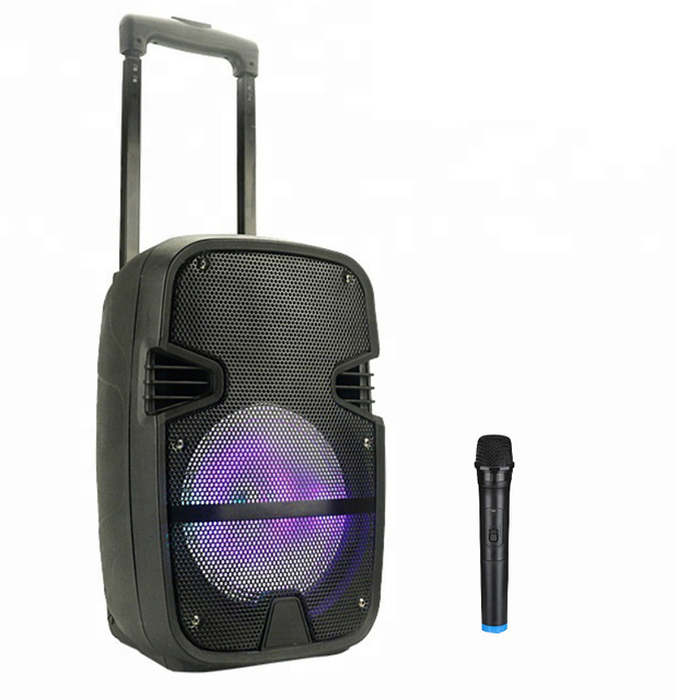 Manufacturer Subwoofer Big Powered 8 Inch HIFI Portable Wireless DJ Bass Party Karaoke Trolley BT Speaker