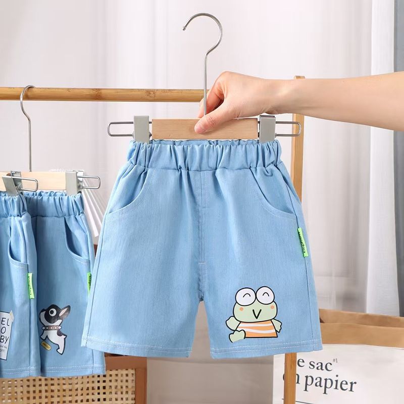 Shorts com jeans para bebês, roupas coreanas para crianças, bebês, meninas  e meninos, anos