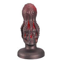 En gros, Plug anal en forme de pieuvre, design crâne, style extraterrestre non conventionnel, Dilatateur anal, Godemiché, Masturbateur anal unisexe