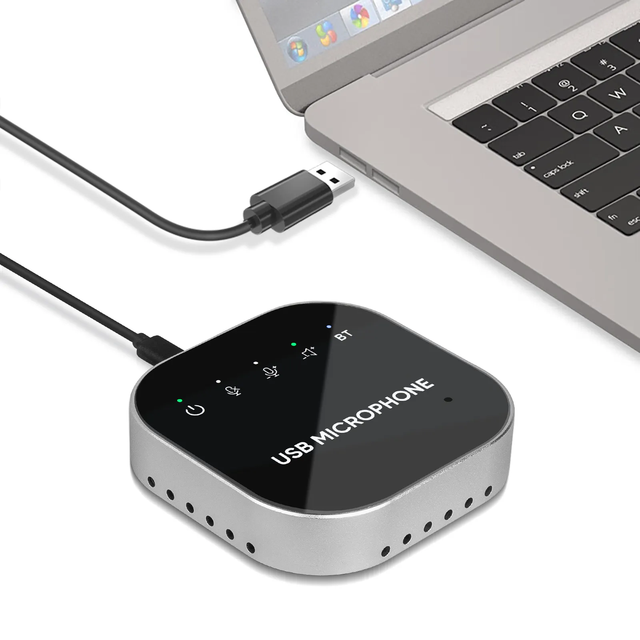 Q9 Professional USB Microphone Noise Cancelling Desktop Speakerphone for Conference Omnidirectional Voice Pickup