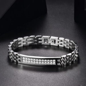Korean Japanese Style Couple <b>Bracelets</b> for Men Women Casual Versatile Inlaid Rhinestone Fashion Minimalist Double Row Zircon Wat - Product Image 6