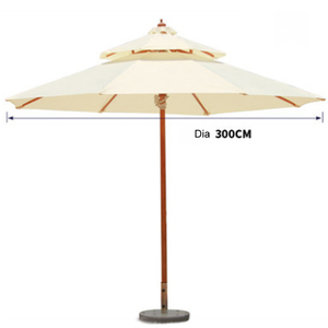 De playa al aire libre paraguas de Sol de marco de madera de jardín sombrilla - Product Image 2
