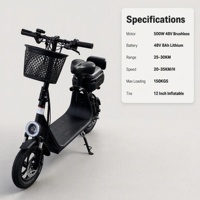 Nouveau Scooter Électrique Pliable Intelligent Étanche 2026 avec Siège et Boîte Arrière, Moteur Brushless 48V 500W, Pneu Gonflable 12 Pouces, Charge Maximale 150kg