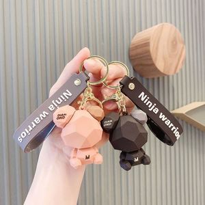 Bear Cute Doll <b>Key</b> <b>Chain</b> Silicone Car Couple <b>Key</b> Pendant Cartoon Schoolbag Pendant Creative Keychain - Product Image 1