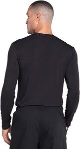 Man and Woven <strong>Long</strong> <strong>Sleeve</strong> Hospital Uniform Under Scrub Stretch Shirt Medical Nursing <strong>Undershirt</strong> - Product Image 3