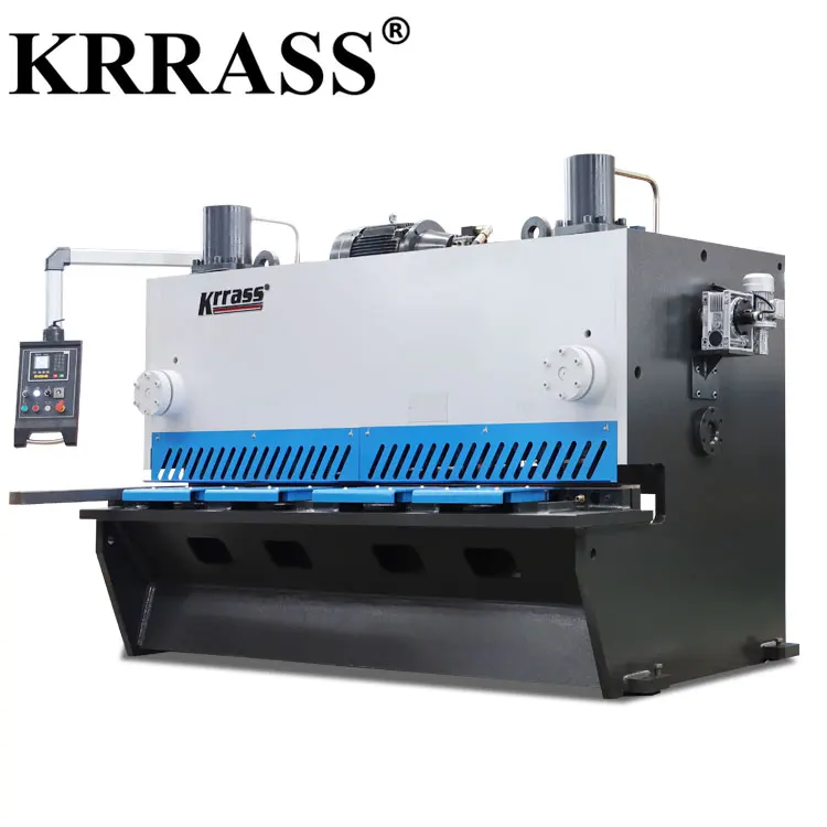 QC11K-4X1600 hydraulic guillotine shear machine cutting 4mm carbon steel