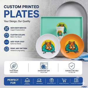 Platos de Melamina Personalizados con Impresión por Tampografía para Niños, Bebés y Uso Escolar, Platos Chinos Personalizados para Bodas, Libres de BPA, Aptos para Alimentos - Product Image 5