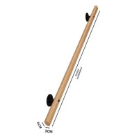 Modernes Minimalistisches Massivholz-Treppengeländer Wandmontiert mit Sicherheitsdesign und 5 Jahren Garantie für Senioren im Dachboden und Durchgangsbereich