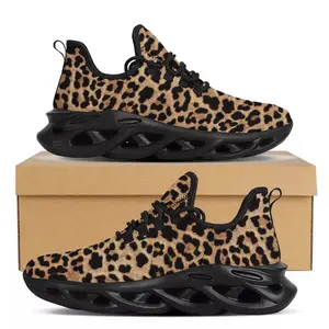 Zapatillas de deporte con estampado de piel de vaca y leopardo para mujer, zapatos de verano con logotipo personalizado, novedad de 2021