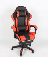 Chaise de joueur ergonomique personnalisable en cuir PVC Nylon hauteur réglable inclinable pivotant PC mobilier de bureau pour table d'ordinateur