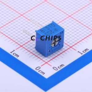 ตัวต้านทาน/โพเทนชิโอมิเตอร์แบบปรับ3362P-1-203LF ได้ (THT)-3P, ตัวต้านทาน7x6.6มม. 20Kohm 10% 500 100mw /℃ - Product Image 1