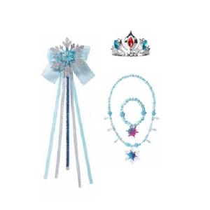 Conjunto de accesorios de vestido de princesa de lujo, guantes de princesa, Tiara, corona, Cosplay, varita mágica, collares, pulsera, pendiente, anillo - Product Image 6