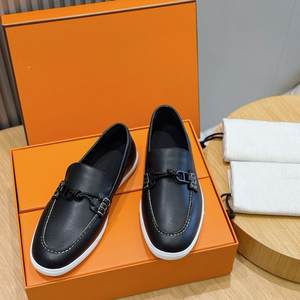 Scarpe Loafer Originali in Vera Pelle Italiana con Fibbia in Metallo, Suola Morbida in Gomma, Calzature di Lusso Business Casual Slip-on per Gentiluomini - Product Image 5