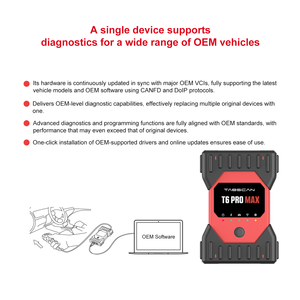 नवीनतम संस्करण t6प्रो मैक्स मल्टी ब्रांड डायग्नोस्टिक स्कैनर ईकू कोडिंग ओम सॉफ्टवेयर कैनवफ़्ड डॉइप पेशेवर नैदानिक उपकरण का समर्थन करता है - Product Image 5