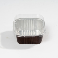 Vente en gros de 150ml emballage de boulangerie en feuille d'aluminium doublure de gobelet en plastique pour la cuisson au four mini moule à tarte conteneurs en aluminium pour couvercle de boîte de fête